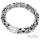 Dickes Königsarmband aus Massivem Edelstahl silber poliert Männerschmuck Geschenk