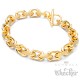 Goldenes Armband + Halskette Set aus Edelstahl massive Ankerkette Knebelverschluss