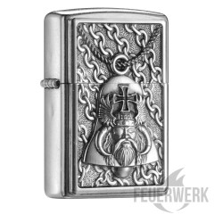 Wikinger-Glocke mit Odin-Motiv nordischer Allvater Tatzenkreuz Zippo Sturmfeuerzeug