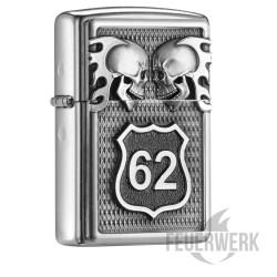 62 Freebiker mit Skulls Biker ohne Club original Zippo Sturmfeuerzeug Geschenkidee