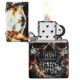 Heißes Feuerzeug mit Totenkopf und Flammen schwarzes Zippo Benzinfeuerzeug Geschenk