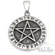 Pentagramm Amulett mit Runen-Aufschrift nordische Hexen Zauberer Edelstahl Kette