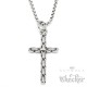 Kleiner Kreuzanhänger aus Edelstahl silber detailliert verziert mit Halskette