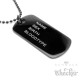 Edelstahl Dog Tag Hundemarke Erkennungsmarke schwarz doppelt + 60cm Kette