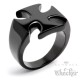 Massiv Edelstahl Biker Ring Eisernes Kreuz Ritterkreuz Herren schwarz