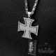 Eisernes Kreuz im XL-Format großer Kettenanhänger aus Edelstahl mit Königskette