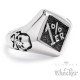 Massiver Edelstahl Biker Ring 1%er Onepercenter Einprozenter Outlaw Gesetzlos 1%