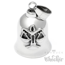 Sternzeichen Waage Biker-Bell aus poliertem Edelstahl Horoskop Glücksbringer Geschenk