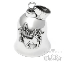 Sternzeichen Schütze Bikerbell Motorrad Glücksbringer aus Edelstahl Biker-Geschenk