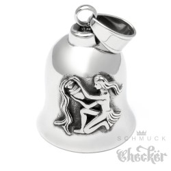 Wassermann Bikerbell Motorrad Glücksbringer aus Edelstahl Sternzeichen Biker-Geschenk