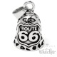 Route 66 Bikerbell aus poliertem Edelstahl Motorrad Glücksbringer Biker Geschenk