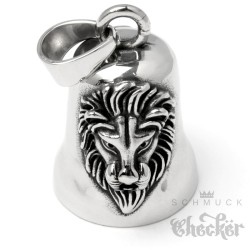 Löwe Biker-Bell aus Edelstahl Motorradfahrer Glücksbringer Geschenk Sternzeichen