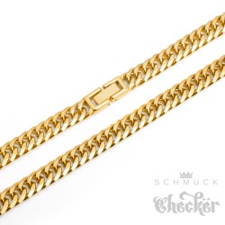 Goldkette Herren Panzerkette aus vergoldetem Edelstahl hochwertiger Männer Schmuck