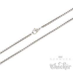 Edelstahl Halskette feine Ankerkette hochwertig silber Erbsenkette Herren Damen Kette