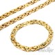 Goldketten Schmuckset vergoldete Königskette und passendes Armband Männerschmuck