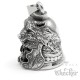 Wolf Centurio Totenkopf Bikerbell aus Edelstahl Motorrad Glücksbringer Geschenk