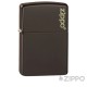 Schlichtes Sturmfeuerzeug Dunkelbraun mit goldenem Zippo Logo Original made in USA