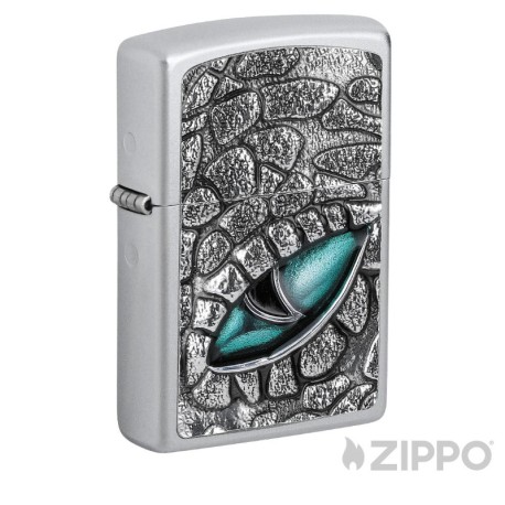 Zippo mit Echsen-Auge detailliertes 3D-Motiv Hochwertiges Sturmfeuerzeug Original