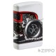 Weißes Feuerzeug mit rotem Cartoon Hot Rod Auto Benzinfeuerzeug Premium Zippo