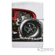 Weißes Feuerzeug mit rotem Cartoon Hot Rod Auto Benzinfeuerzeug Premium Zippo