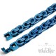 Schmuckset blaue Königskette und passendes blaues Armband Byzantiner Männerschmuck