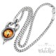 Evil Eye mit Hörnern böses feuer Auge Schutzamulett Edelstahl Anhänger Halskette