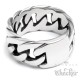 Massiver Edelstahl Ring Bikerring Panzerkette silber hochwertig detailliert Rocker HipHop