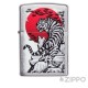 Weißer Tiger vor aufgehender Sonne Original Zippo Benzinfeuerzeug made in USA