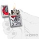 Weißer Tiger vor aufgehender Sonne Original Zippo Benzinfeuerzeug made in USA