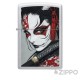 Entschlossene Samurai Kriegerin mit Katana Original Zippo Feuerzeug Geschenidee