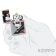 Entschlossene Samurai Kriegerin mit Katana Original Zippo Feuerzeug Geschenidee