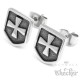 Eisernes Kreuz Herren Ohrstecker Edelstahl Ohrringe Schild Ritterkreuz silber Biker