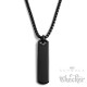 Schwarze Halskette mit Wunsch-Gravur Barren Balken mit eigenem Text Geschenkidee