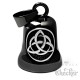 Schwarze Bikerbell silberne Triqueta keltischer Knoten Dreifaltigkeit Glücksbringer