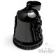 Schwarze Biker-Bell mit Heiligem Christopher Motorradfahrer Glücksbringer Glocke