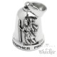 Edelstahl Motorrad-Glocke mit St. Christophorus Biker Geschenk Moped Glücksbringer