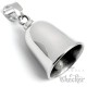 Schlichte Edelstahl Bikerbell ohne Motiv Blanko Motorrad Glücksbringer Geschenk