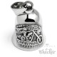 Biker Skelett auf Chopper Edelstahl Motorrad Glocke Live To Ride Glücksbringer