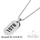 Kleines DogTag mit Wunsch-Gravur aus Edelstahl Herren Halskette silber Anhänger