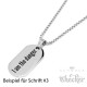 Kleines DogTag mit Wunsch-Gravur aus Edelstahl Herren Halskette silber Anhänger