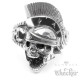 Edelstahl Ring Totenkopf Römer Centurio Legionär Gladiator silber detailliert