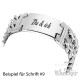 Herren Armband mit Wunsch-Gravur breites Edelstahl-Armband individuell Männer Geschenk