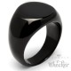 Schwarzer Bikerring mit Gravur Wunsch-Motiv Ring aus Edelstahl Männer Geschenk
