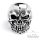 Massiv Edelstahl Ring silber Totenkopf Schädel Vampir mit Auge Biker Gothic