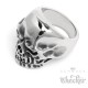Massiv Edelstahl Ring silber Totenkopf Schädel Vampir mit Auge Biker Gothic