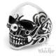 Edelstahl Ring silber LA Westcoast Totenkopf Clown Träne Pik 13 Art Hiphop Biker
