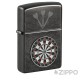 Zippo mit Dart-Scheibe und 3 Pfeilen hochwertiges 3D-Emblem auf Sturmfeuerzeug