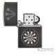 Zippo mit Dart-Scheibe und 3 Pfeilen hochwertiges 3D-Emblem auf Sturmfeuerzeug