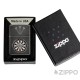 Zippo mit Dart-Scheibe und 3 Pfeilen hochwertiges 3D-Emblem auf Sturmfeuerzeug