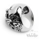 Edelstahl Ring silber LA Westcoast Totenkopf Clown Träne Pik 13 Art Hiphop Biker